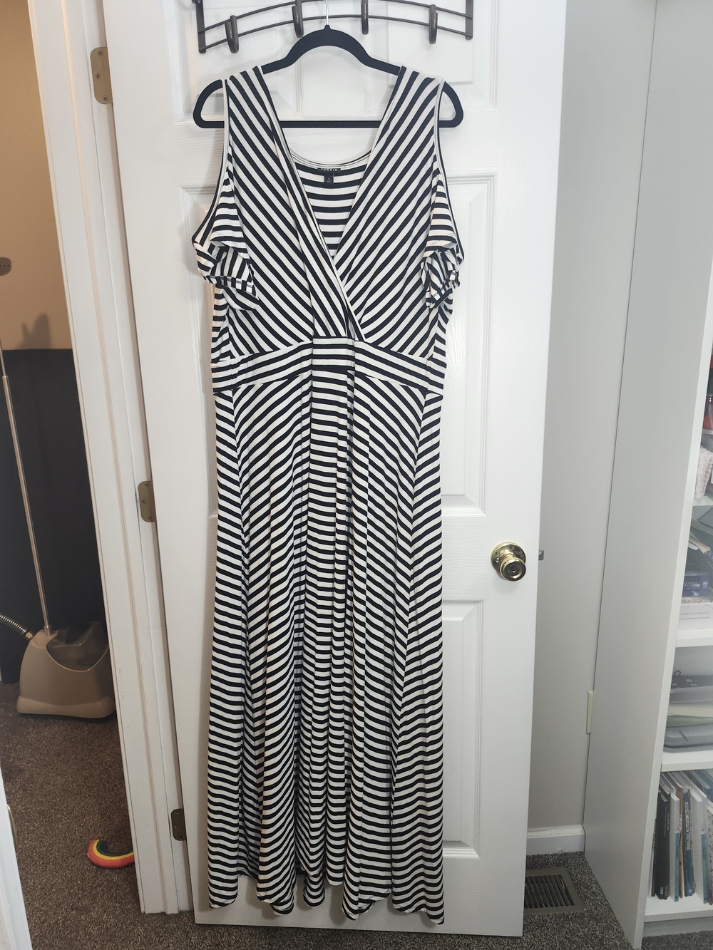 Neutral Maxi Dress Summer Bundle: Striped, Blue,& Charcoal | 3X, 2 NWT, 1 NWOT - Picture 10 of 13